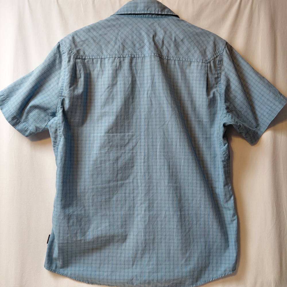 Magpul Snap Button Short Sleeve Shirt Men's Size Large Blue‎ Plaid - Picture 3 of 7